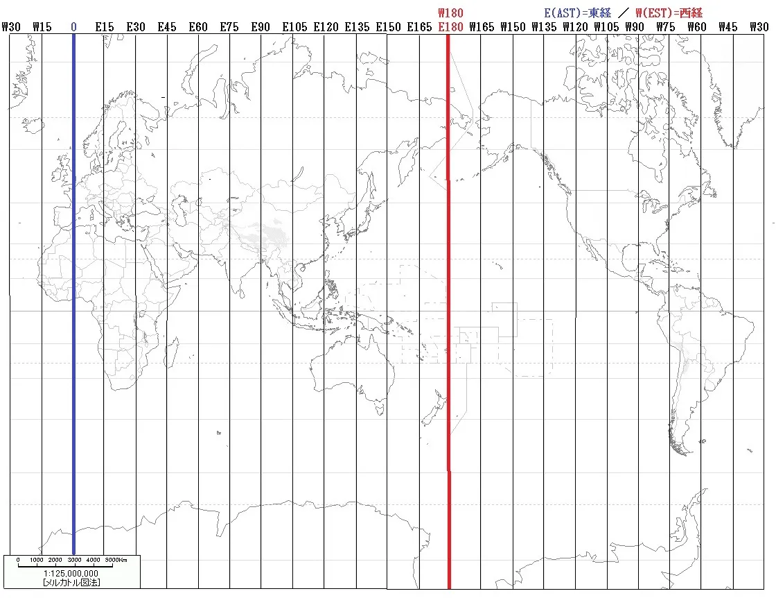 日本版世界地図