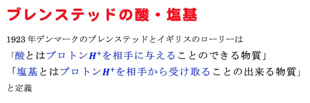 アレニウスとブレンステッドの定義 アレニウスとブレンステッドの定義