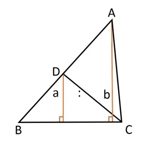 底辺が等しい三角形